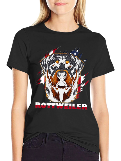 Rottweiler American Flag T-Shirt