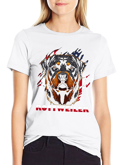 Rottweiler American Flag T-Shirt