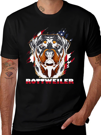 Rottweiler American Flag T-Shirt
