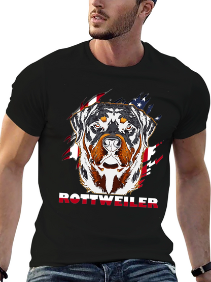 Rottweiler American Flag T-Shirt
