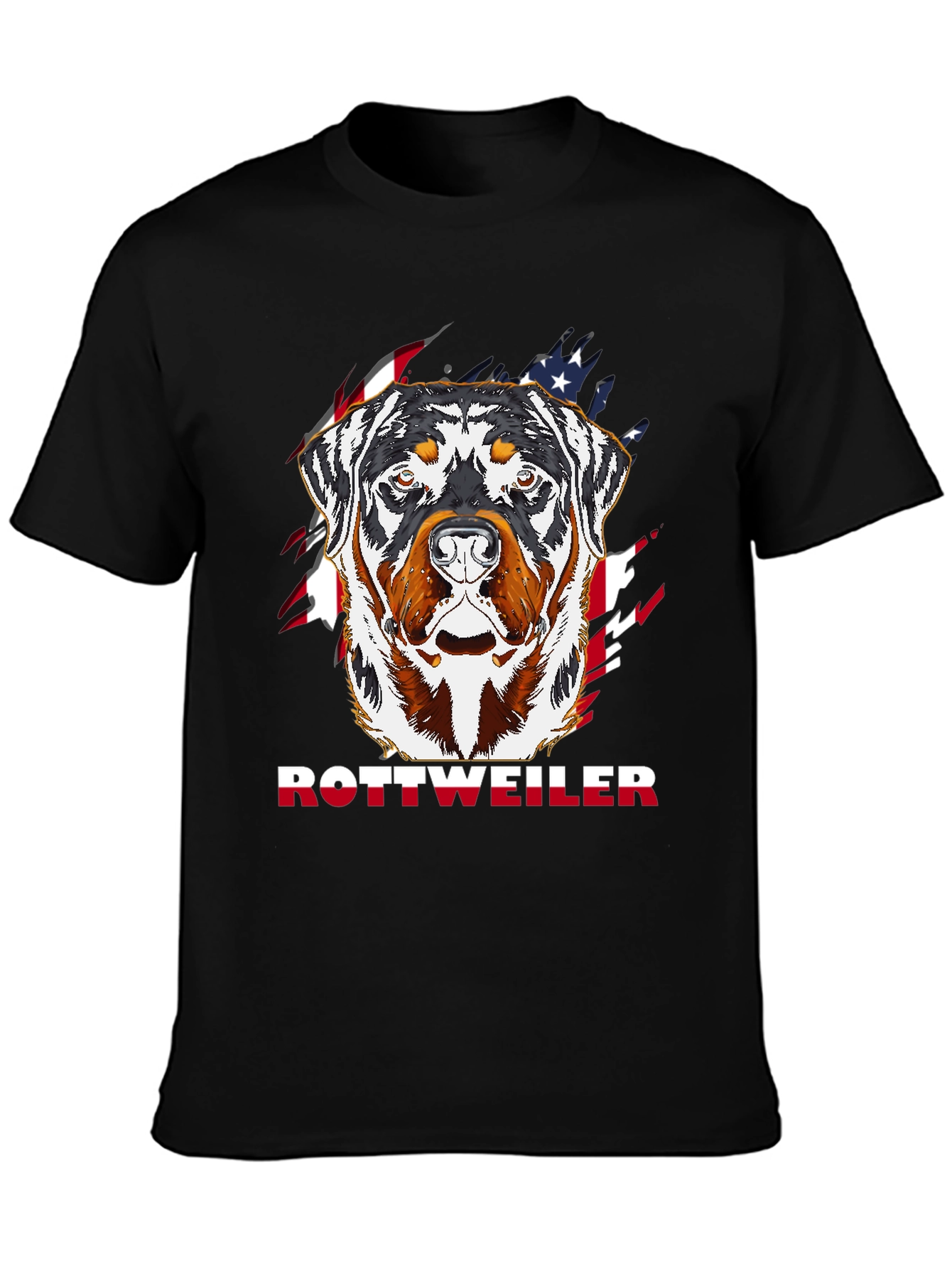 Rottweiler American Flag T-Shirt