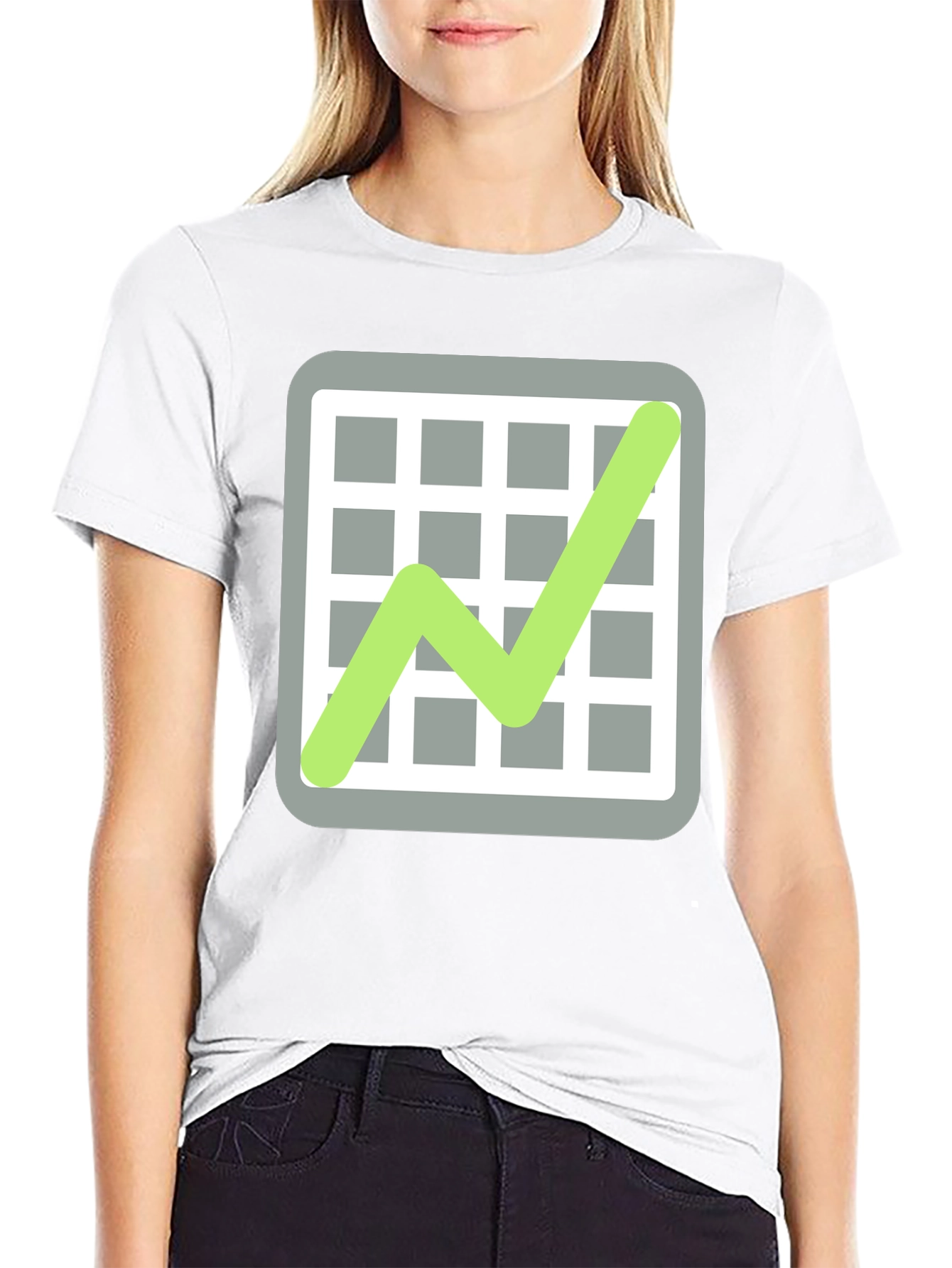 Trending Graphic Tee: Chart Design on Black Cotton Shirt