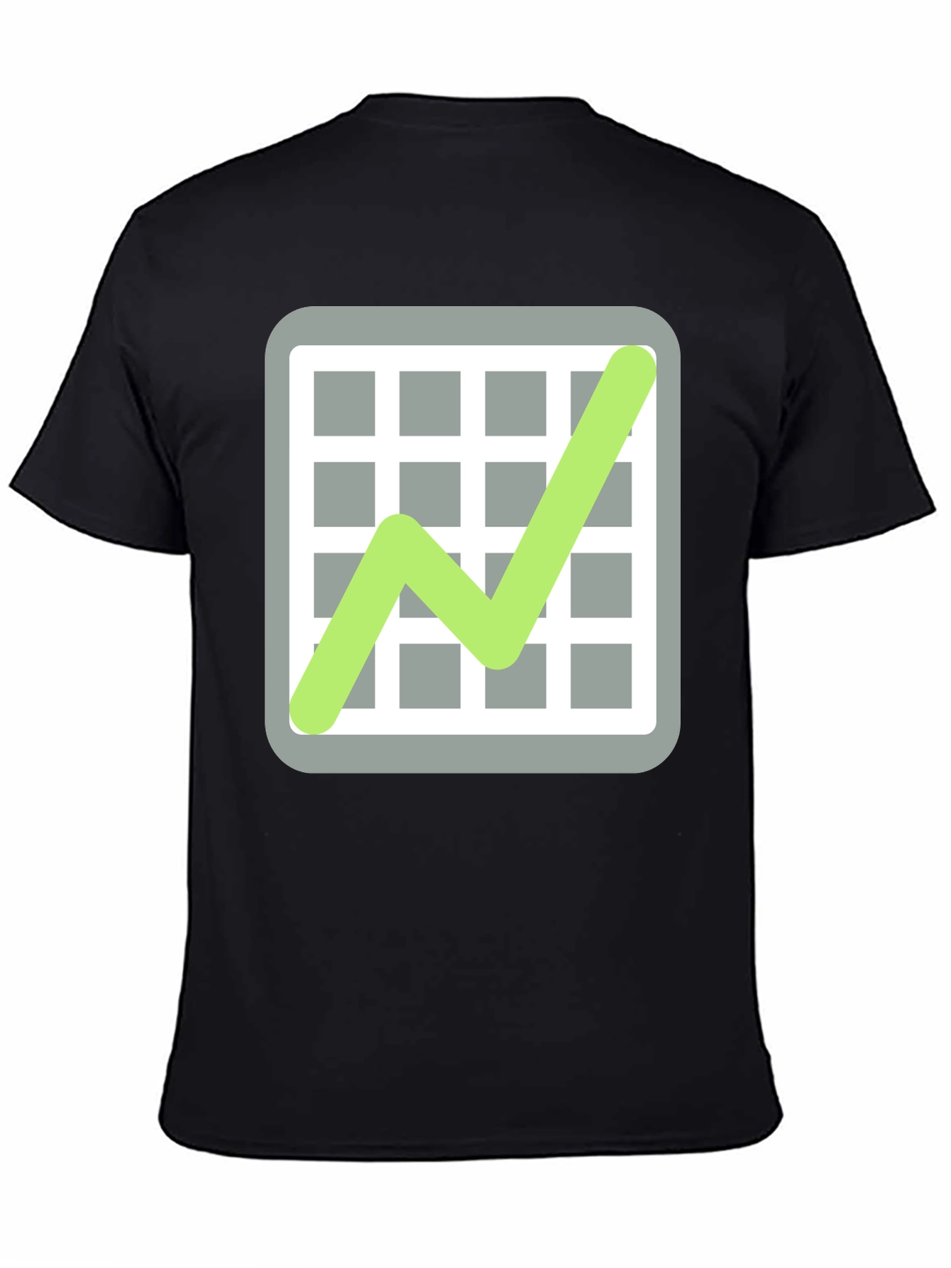 Trending Graphic Tee: Chart Design on Black Cotton Shirt