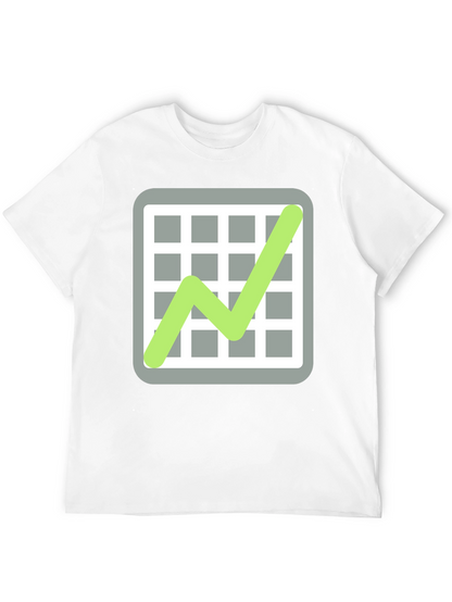 Trending Graphic Tee: Chart Design on Black Cotton Shirt