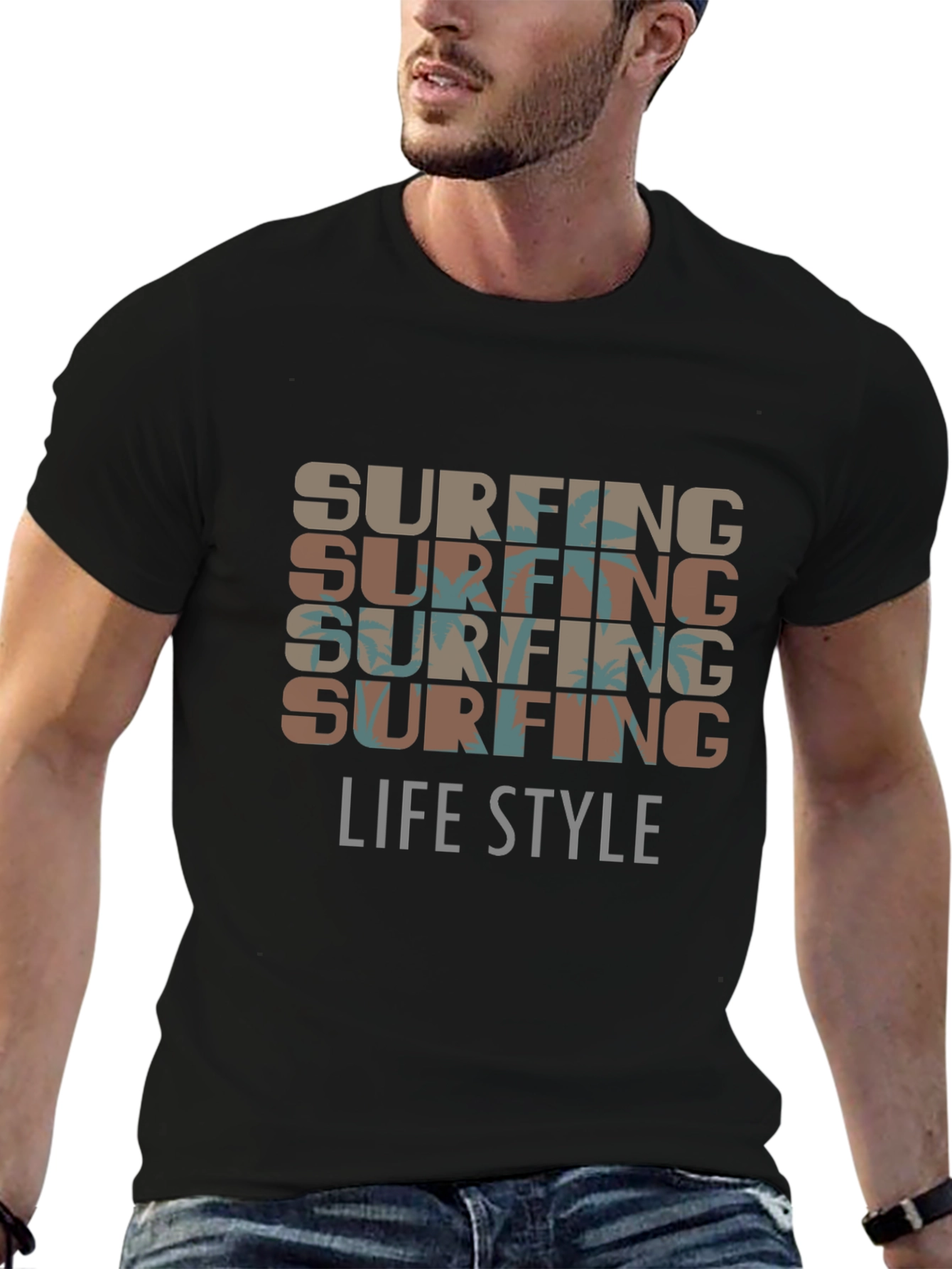 Surfing Lifestyle Graphic Tee - Cool Beach Style Shirt
