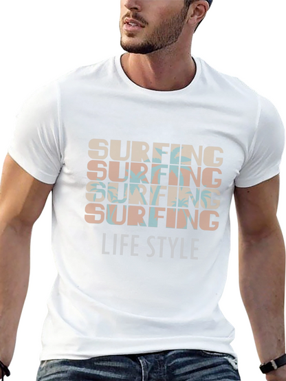 Surfing Lifestyle Graphic Tee - Cool Beach Style Shirt
