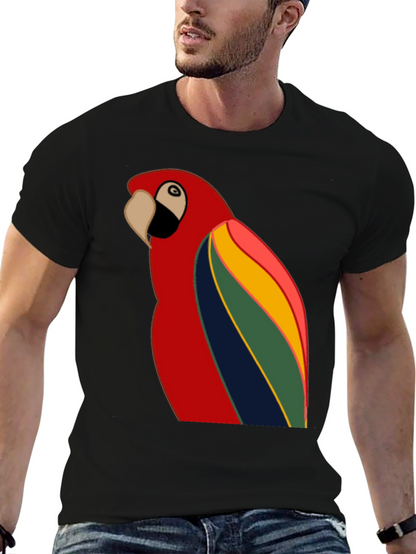 Vibrant Parrot Graphic T-Shirt