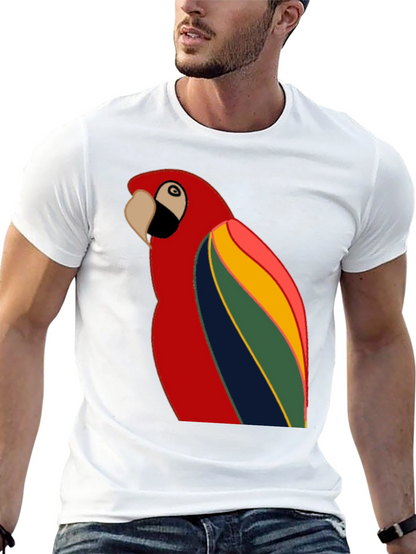 Vibrant Parrot Graphic T-Shirt