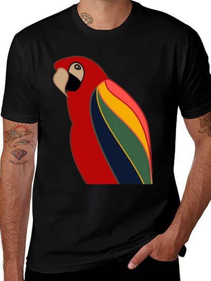 Vibrant Parrot Graphic T-Shirt