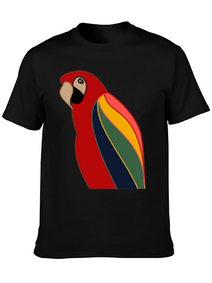 Vibrant Parrot Graphic T-Shirt