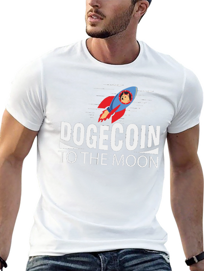 Dogecoin to the Moon Black T-Shirt