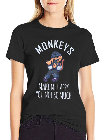 Monkeys Make Me Happy T-Shirt