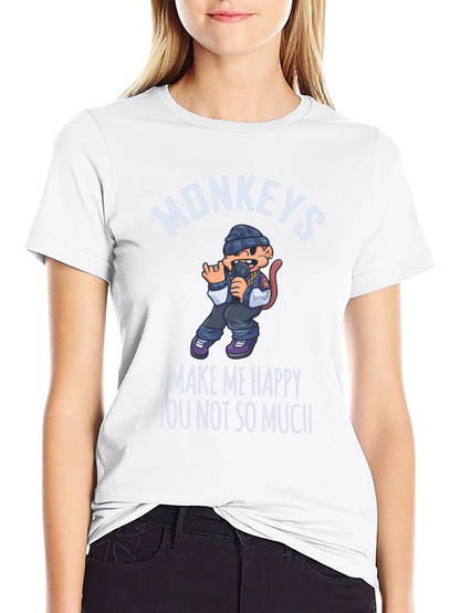 Monkeys Make Me Happy T-Shirt