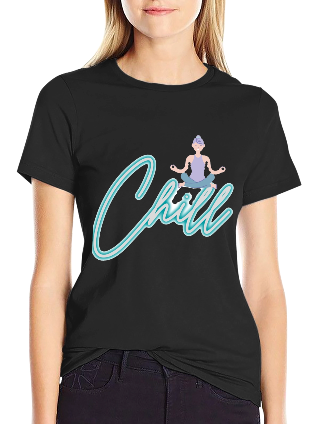 Chill Yoga Black T-Shirt