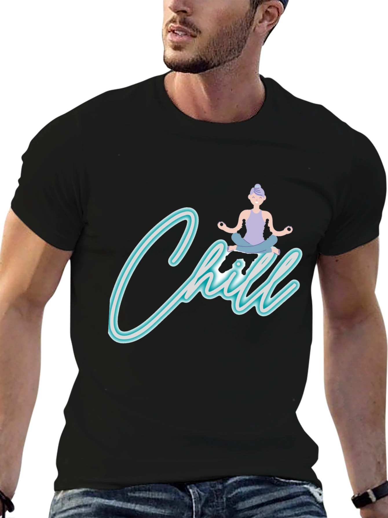 Chill Yoga Black T-Shirt