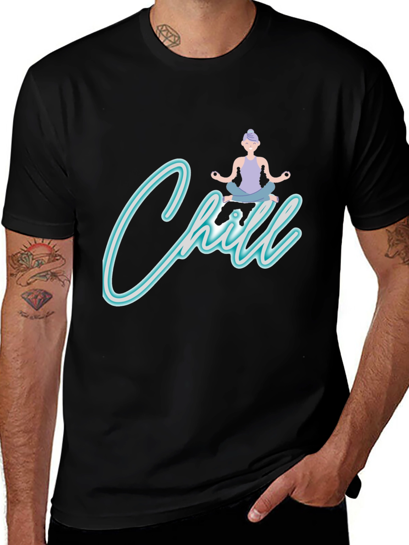 Chill Yoga Black T-Shirt