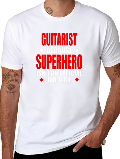 Guitarist Superhero T-Shirt - Funny Musician Tee