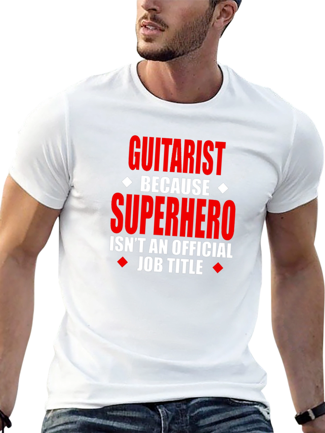 Guitarist Superhero T-Shirt - Funny Musician Tee