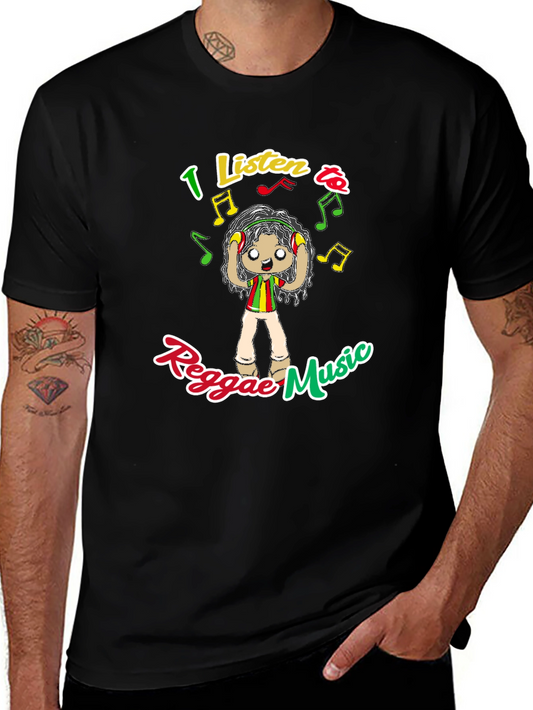 Reggae Music T-Shirt - I Listen To Reggae Tee