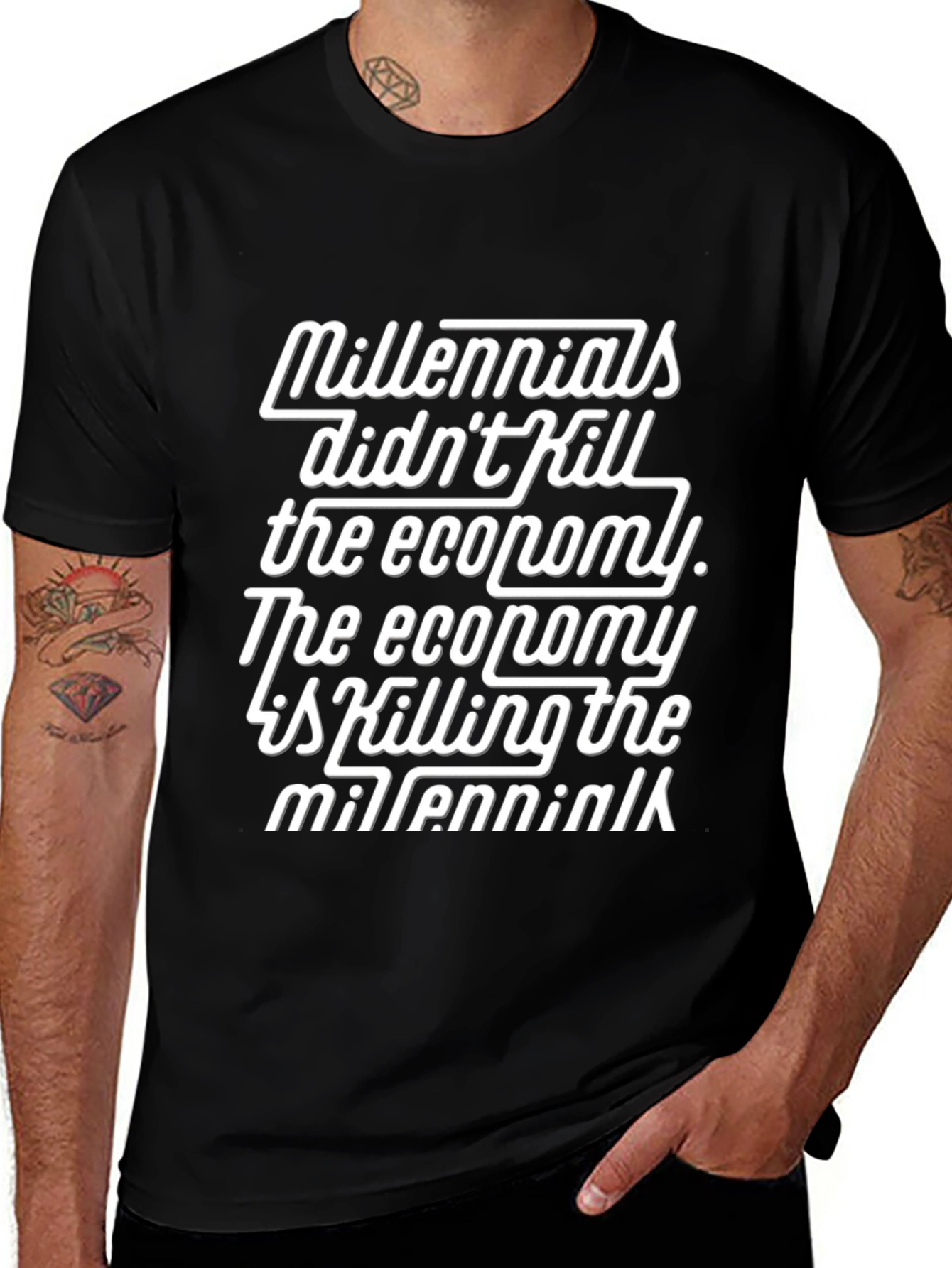 Millennials Economy T-Shirt Black
