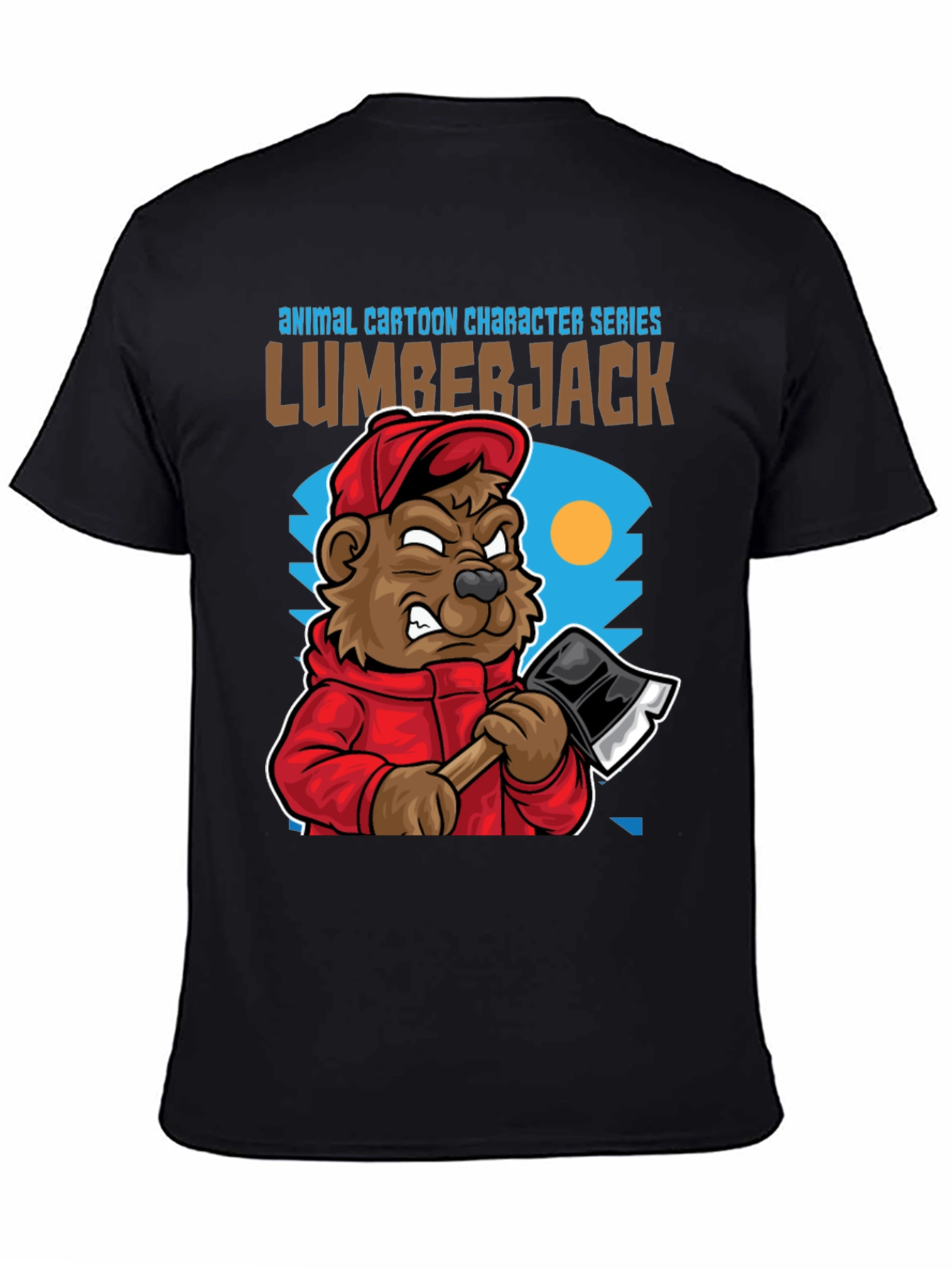 Lumberjack Bear Cartoon T-Shirt