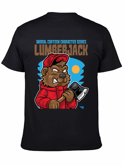 Lumberjack Bear Cartoon T-Shirt