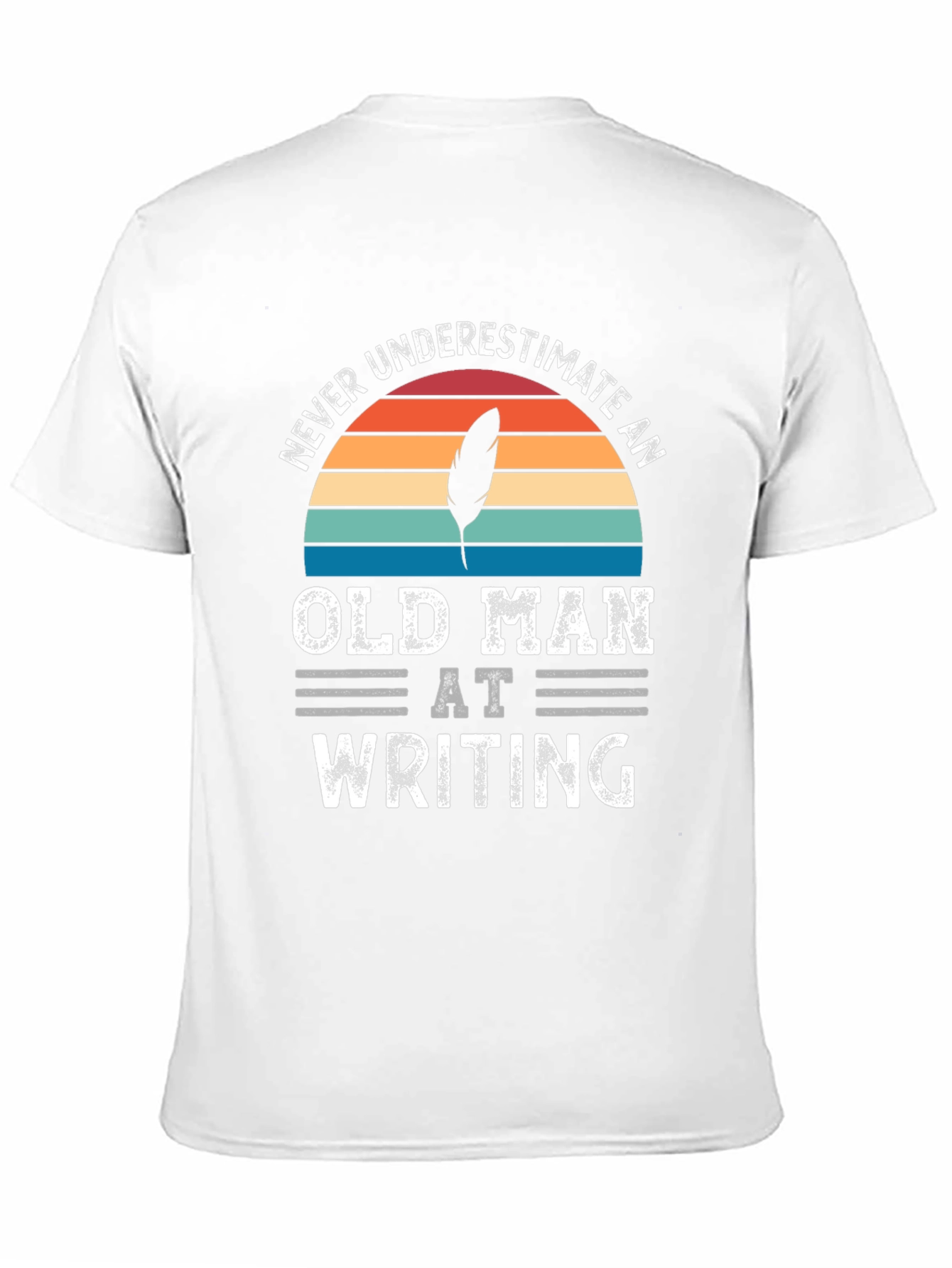 Never Underestimate Old Man Writing T-Shirt