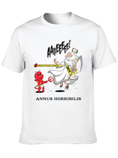 Anuus Horribilis T-Shirt: Cartoon Devil Confronts 2019 Time