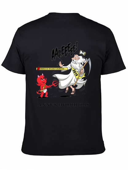 Anuus Horribilis T-Shirt: Cartoon Devil Confronts 2019 Time