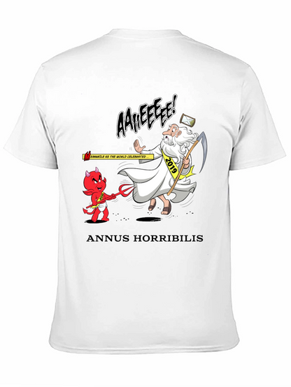 Anuus Horribilis T-Shirt: Cartoon Devil Confronts 2019 Time