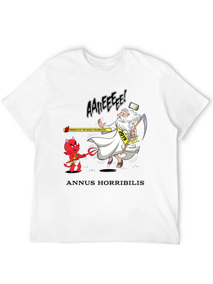 Anuus Horribilis T-Shirt: Cartoon Devil Confronts 2019 Time
