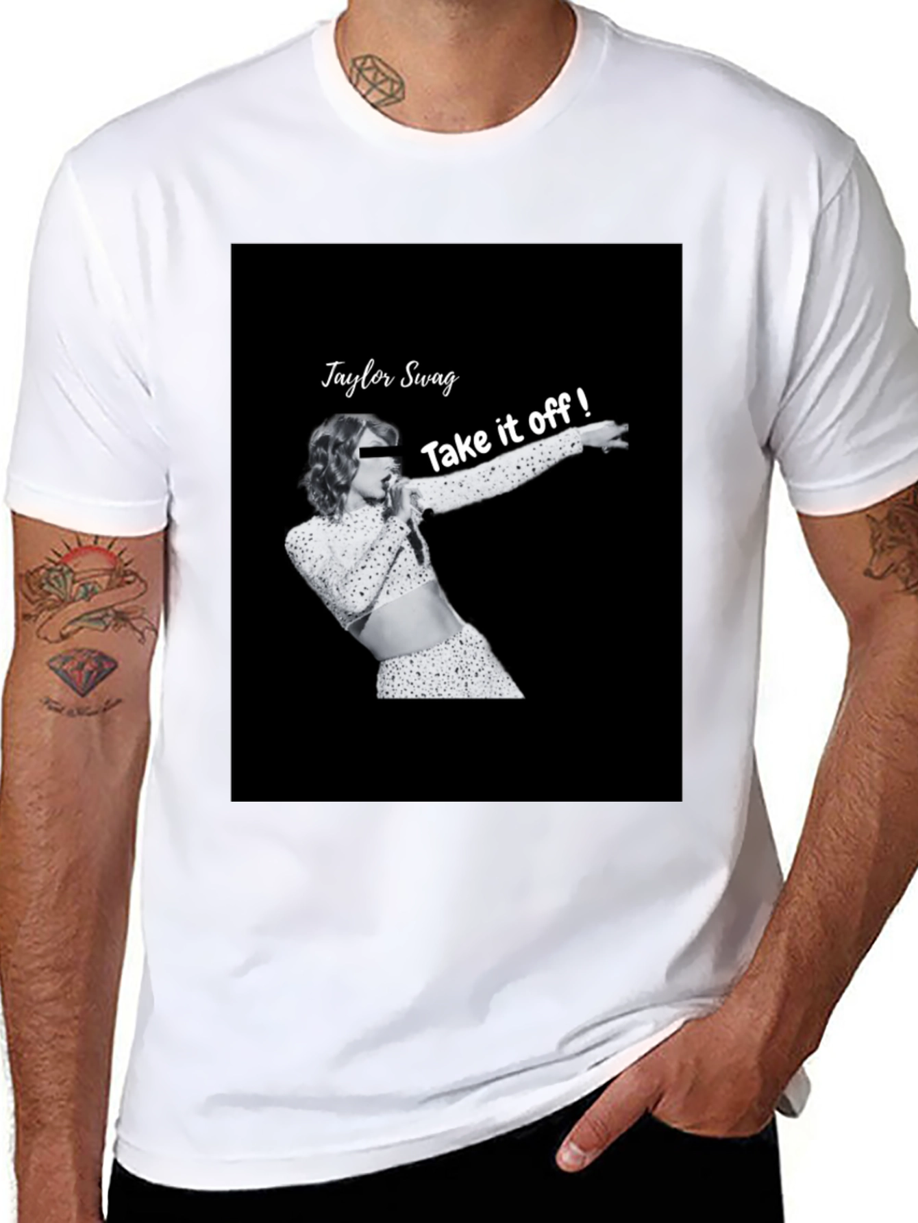 Taylor Swag Take it off Black T-Shirt