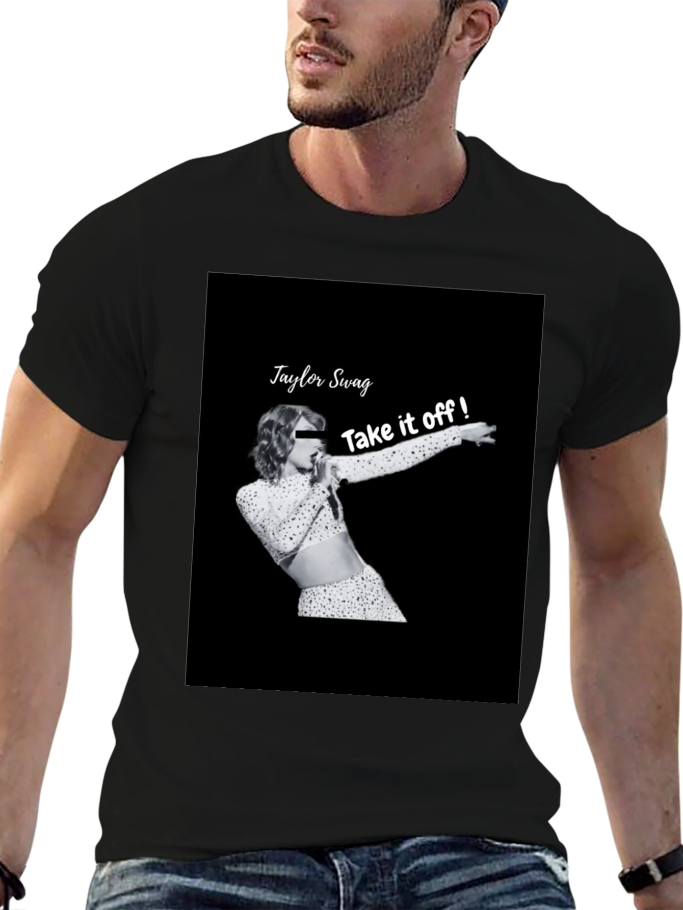 Taylor Swag Take it off Black T-Shirt