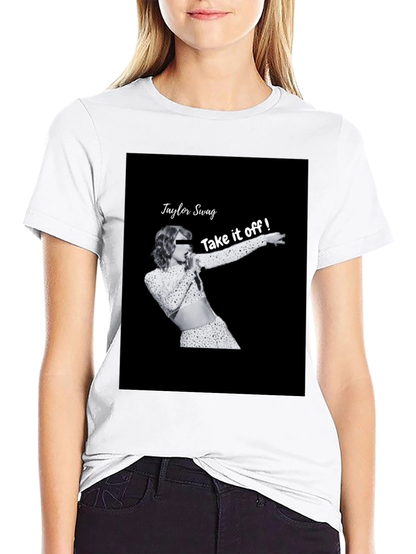 Taylor Swag Take it off Black T-Shirt