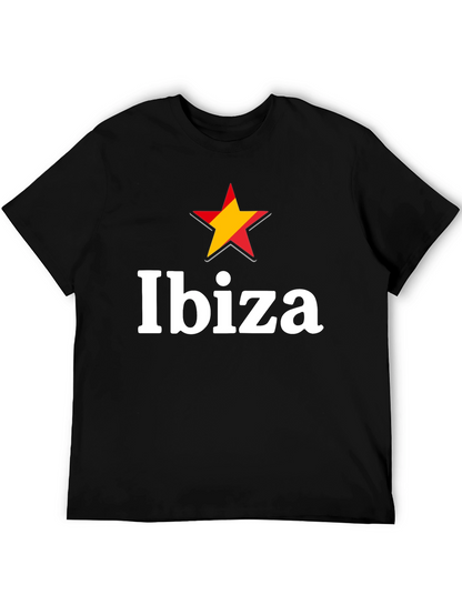 Ibiza Star Graphic Mens Black T-Shirt