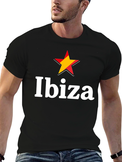 Ibiza Star Graphic Mens Black T-Shirt