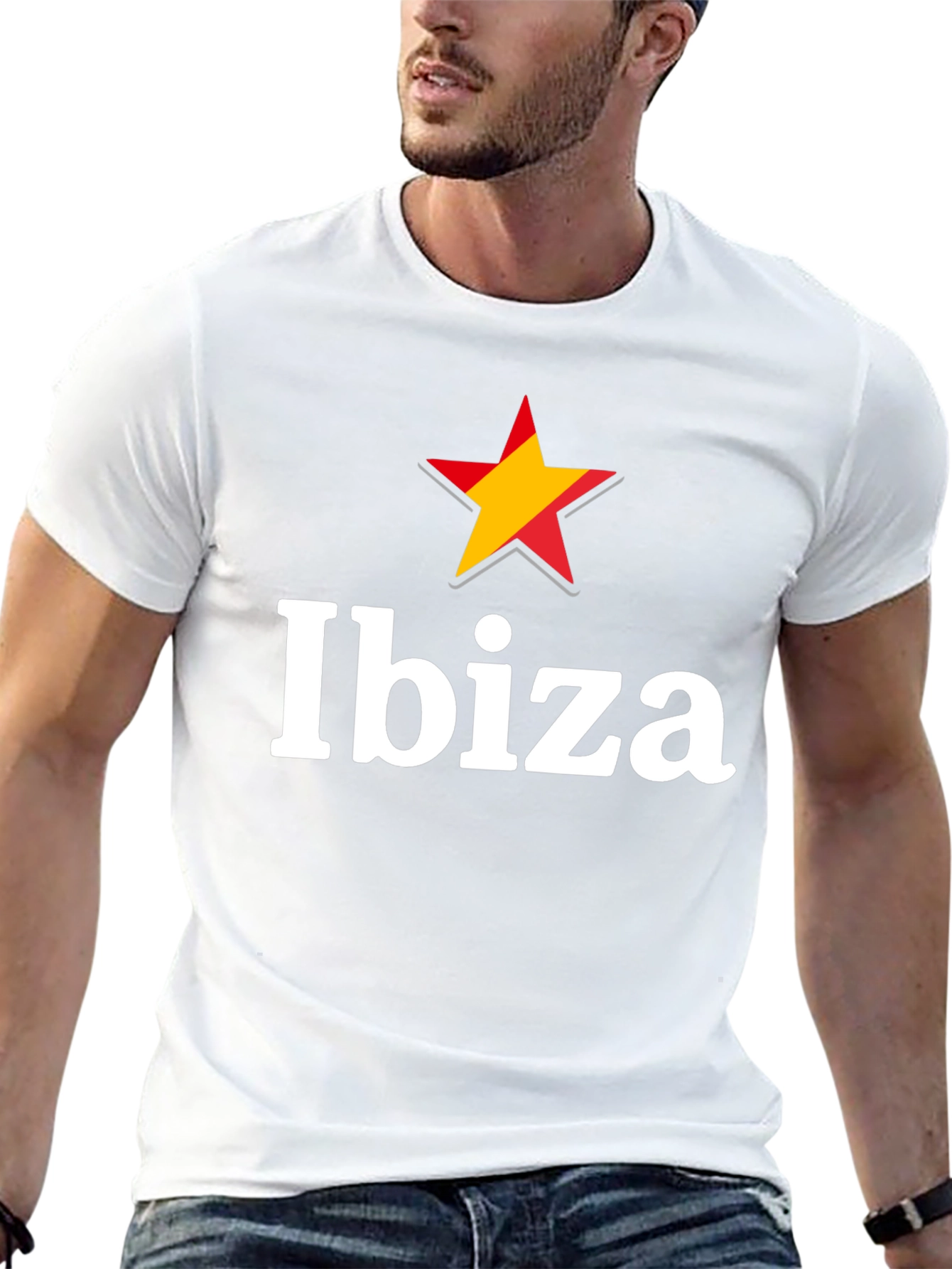 Ibiza Star Graphic Mens Black T-Shirt