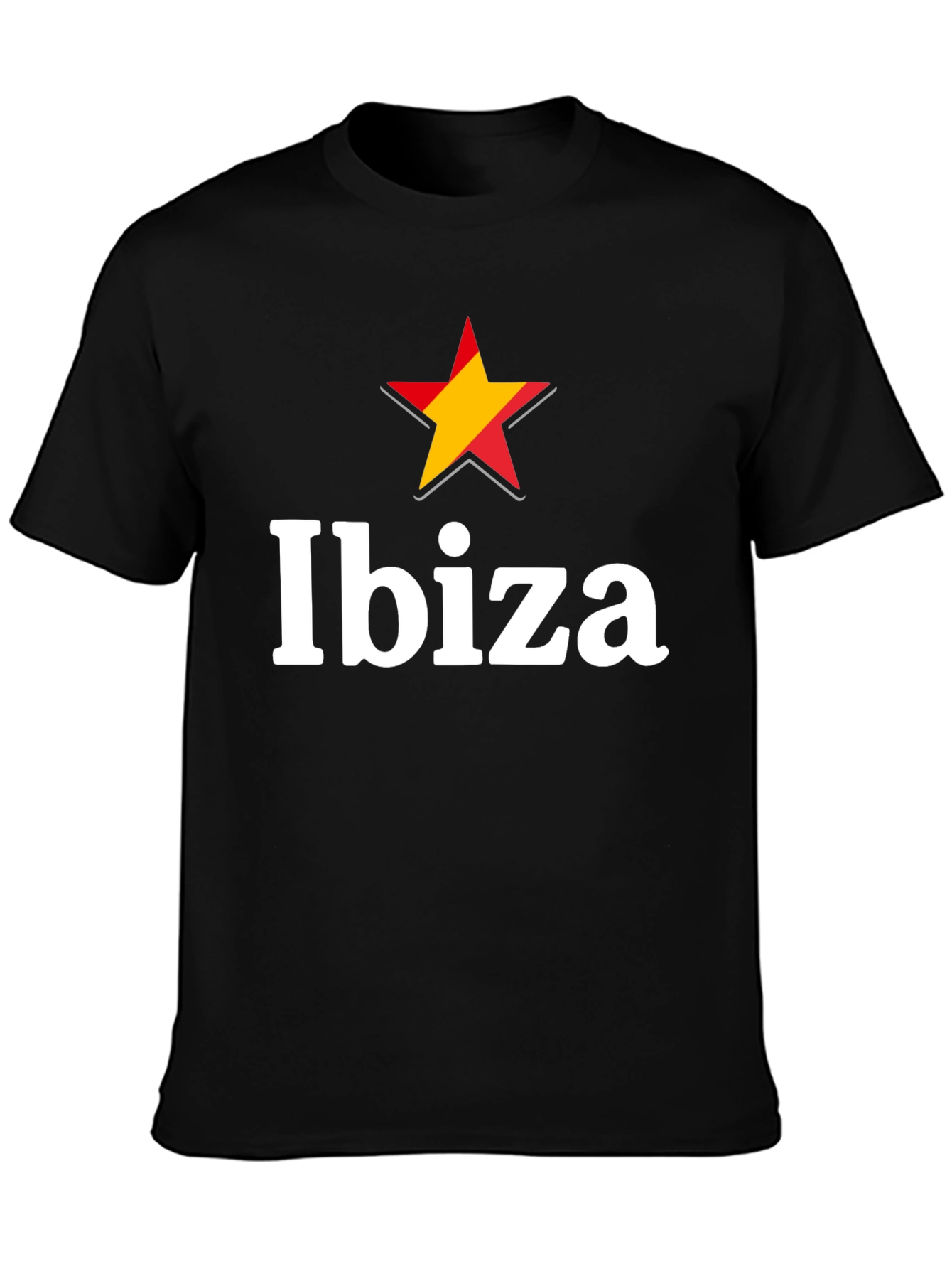 Ibiza Star Graphic Mens Black T-Shirt