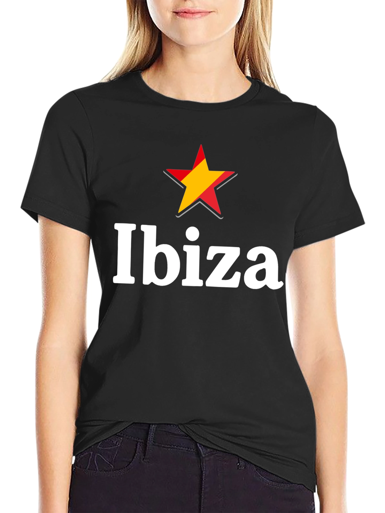 Ibiza Star Graphic Mens Black T-Shirt