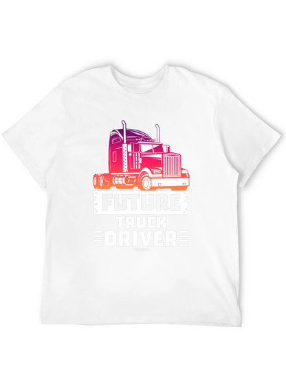 Future Truck Driver Black Graphic Tee
