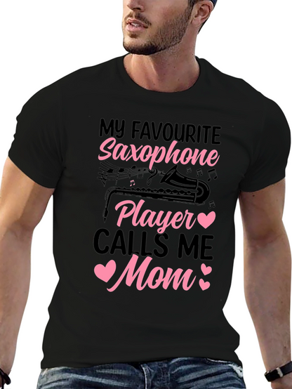 Saxophone Mom T-Shirt - Musical Gift for Mothers