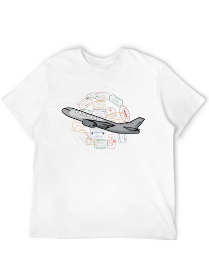 Passport Stamps Airplane Travel T-Shirt