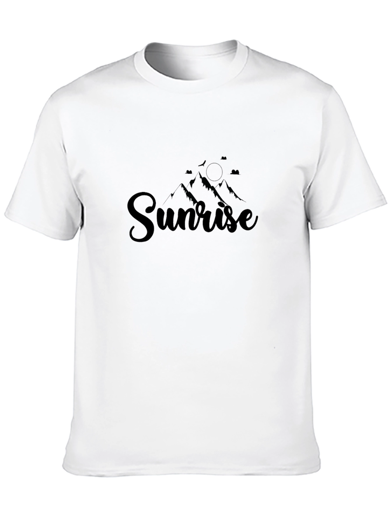 Sunrise Mountain Graphic Tee - Stylish Black T-Shirt
