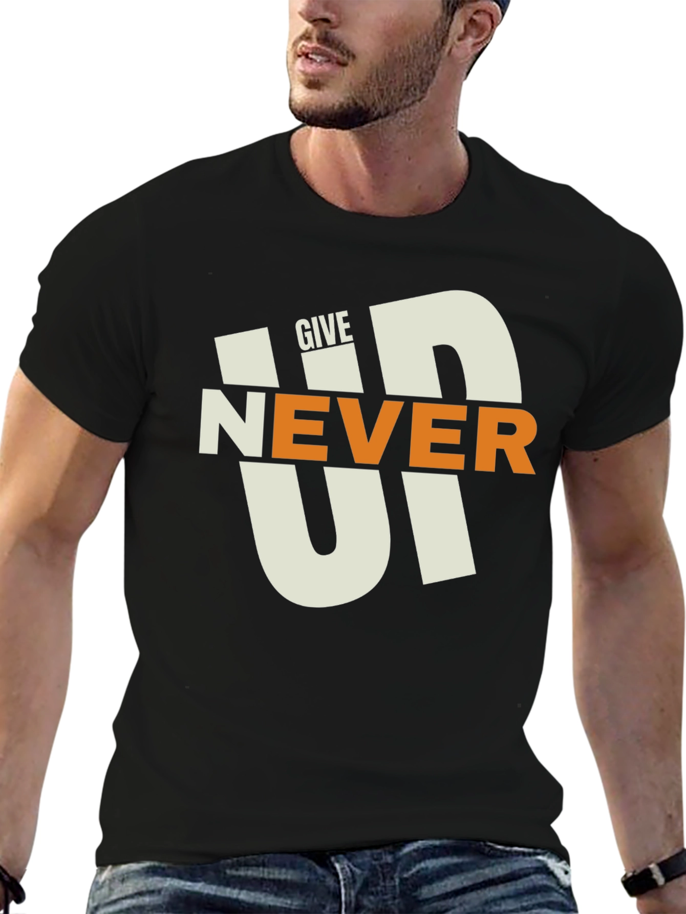 Never Give Up T-Shirt - Motivational Graphic Tee