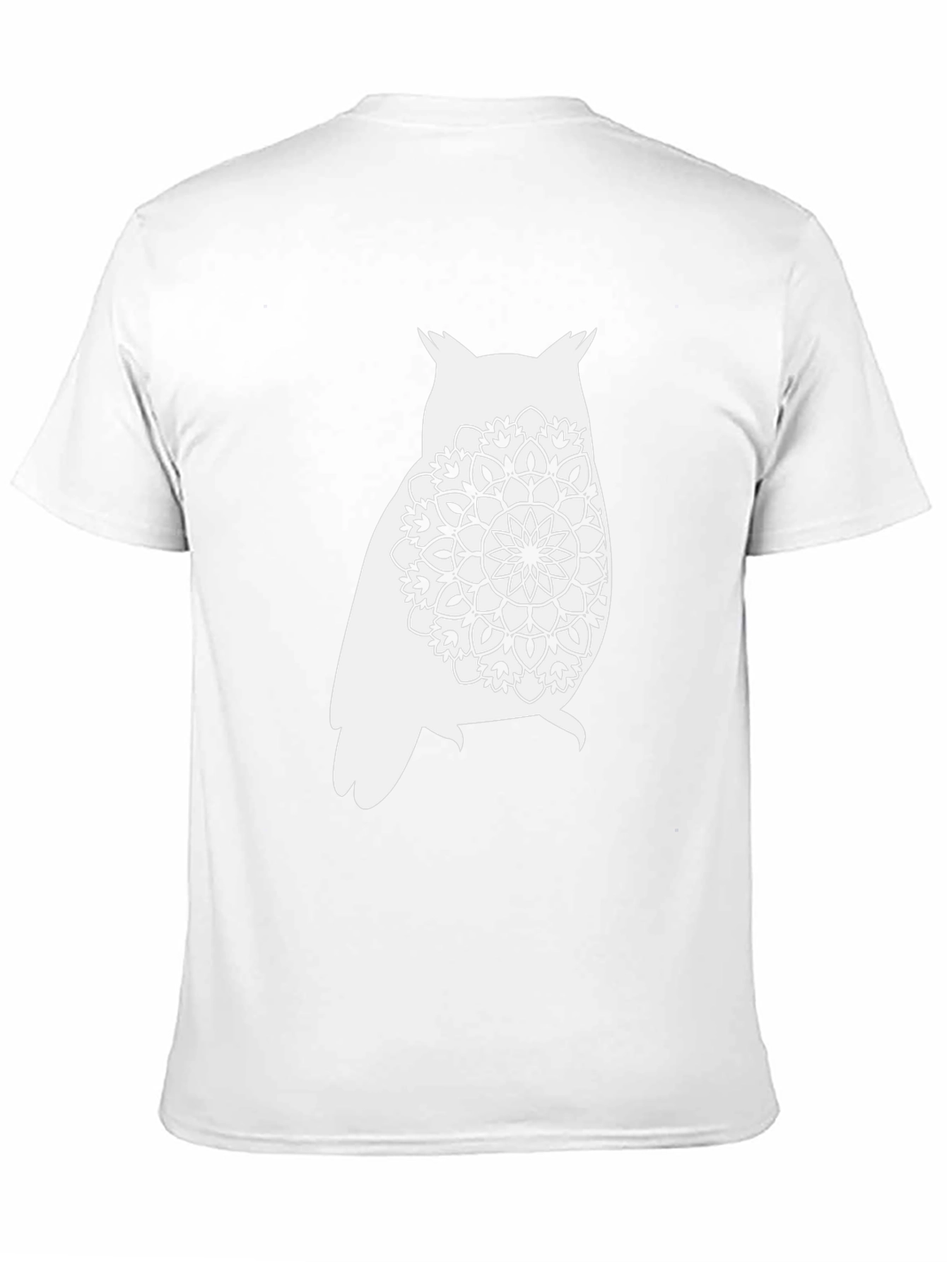 Owl Mandala Graphic Tee - Black Cotton Comfort