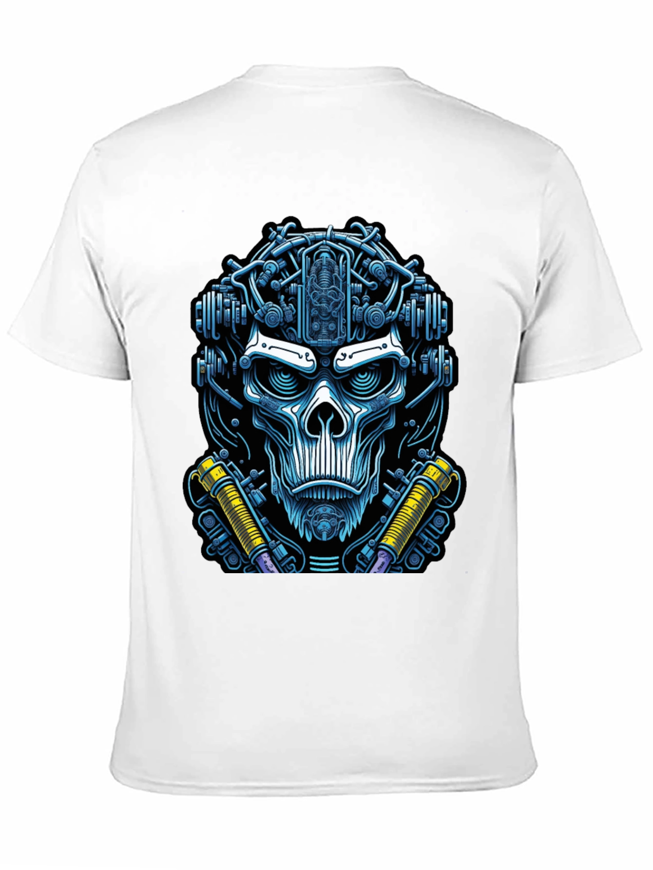 Cyberpunk Skull Graphic Tee - Edgy Techwear Fashion