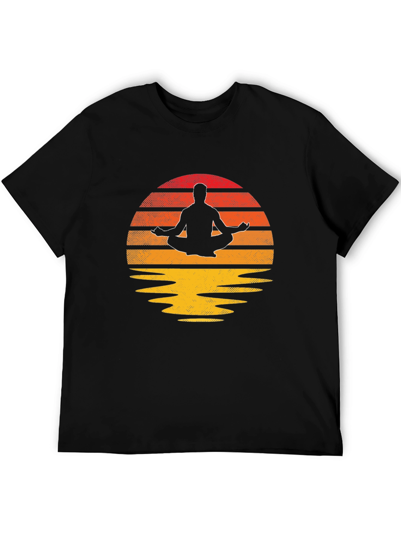 Zen Sunset Meditation T-Shirt - Relaxed Fit