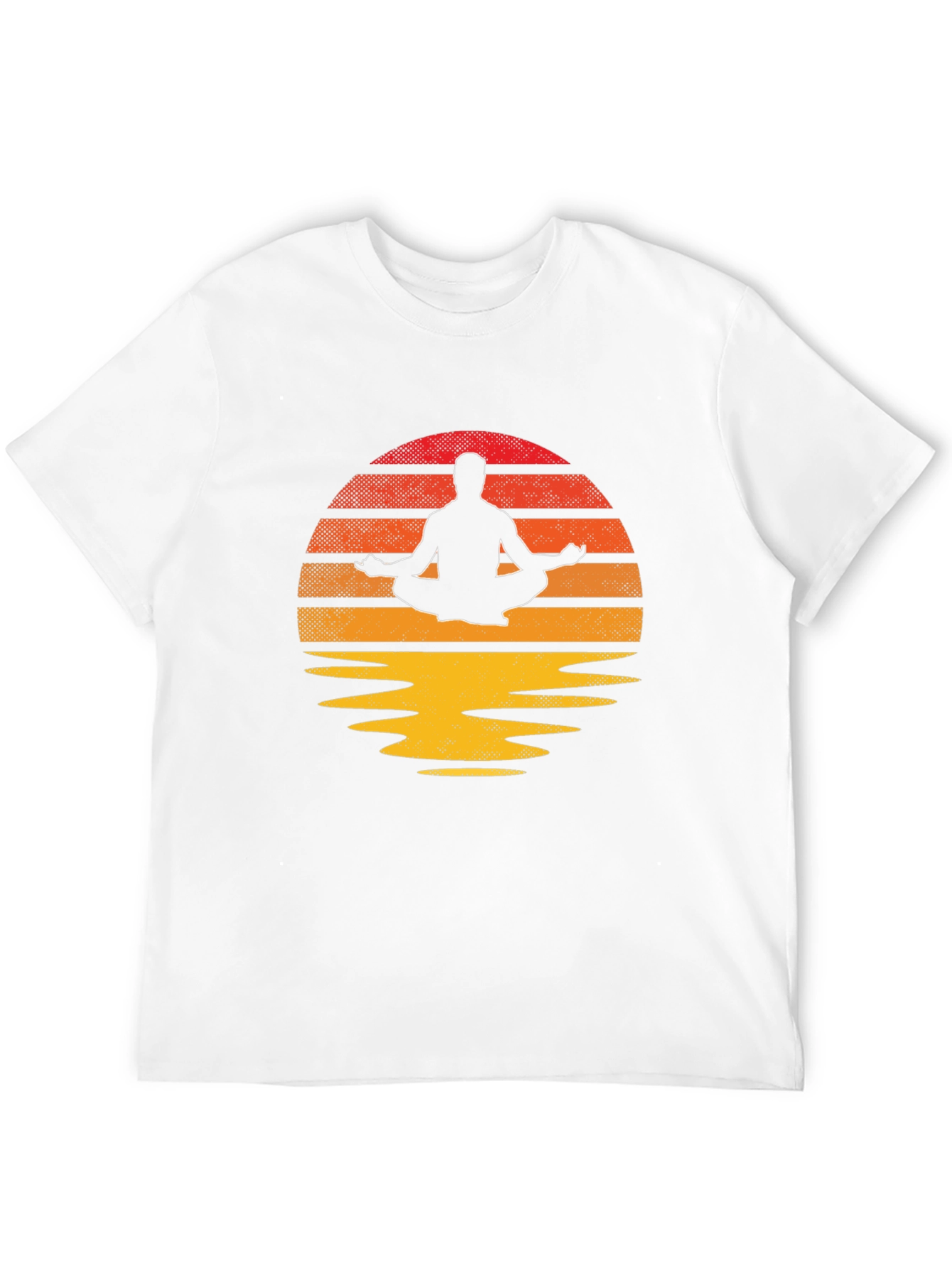 Zen Sunset Meditation T-Shirt - Relaxed Fit