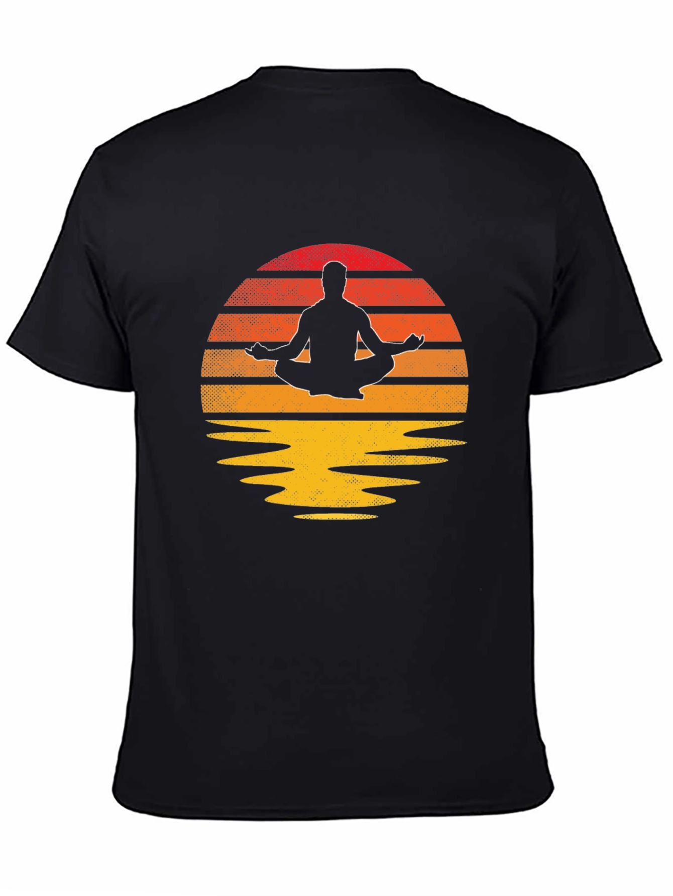 Zen Sunset Meditation T-Shirt - Relaxed Fit