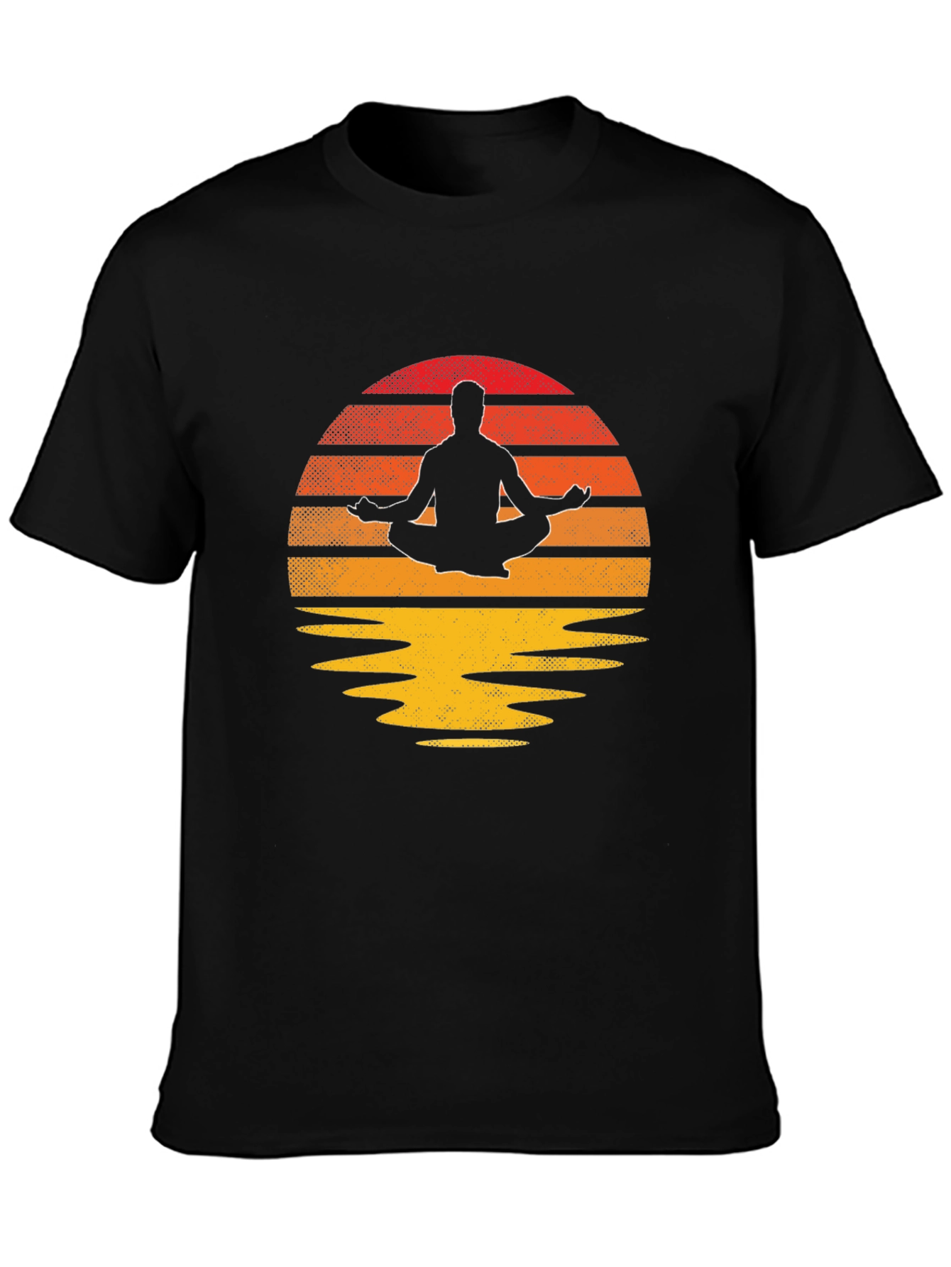Zen Sunset Meditation T-Shirt - Relaxed Fit